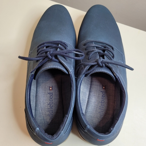 Saddlebred Jack Oxfords Navy Blue Dress Shoes Size Men's 9.5 - Picture 7 of 12